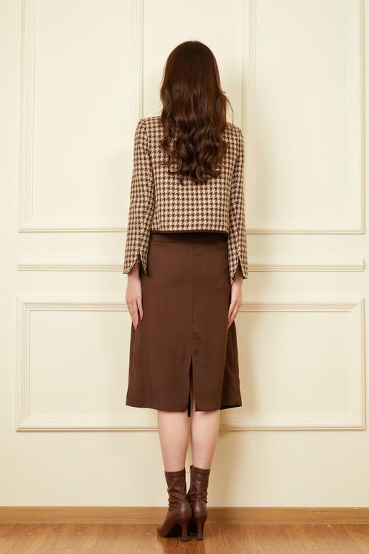 amadella 棕色千鸟格小香风短款外套 19072 商品图5