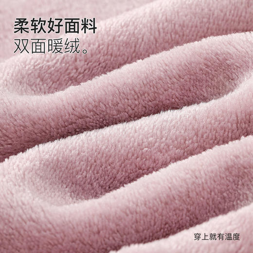 【云感亲肤柔软】睡衣女冬季款长袖开衫加绒加厚家居服女可外穿皇冠刺绣家居服 商品图4
