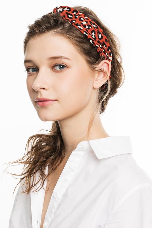 AVA 红棕色豹纹图案发带 4167 商品图1