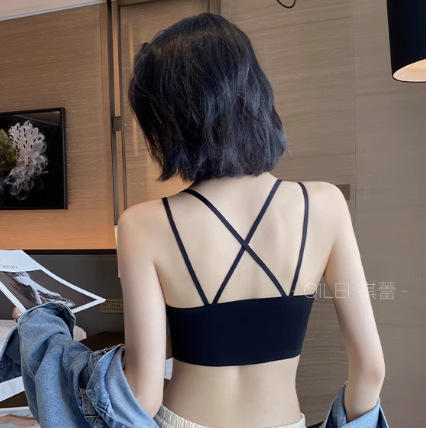 美背无痕内衣女聚拢提拉小胸防下垂一体吊带薄款舒适运动文胸背心 商品图1