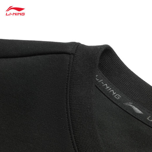 李宁卫衣男子时尚空气层宽松套头圆领健身运动上衣AWDU165 商品图5