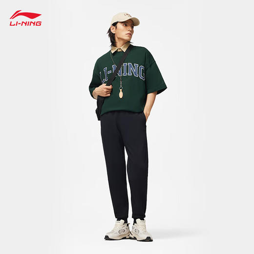 李宁吸湿排汗运动裤长裤男2024夏季冰感LOGO束脚卫裤AKLU313 商品图2