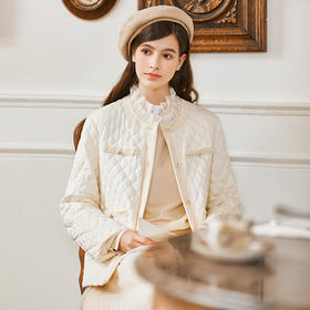 Famecoco范可儿小香风轻薄羽绒服外套女冬FAB8AJ025