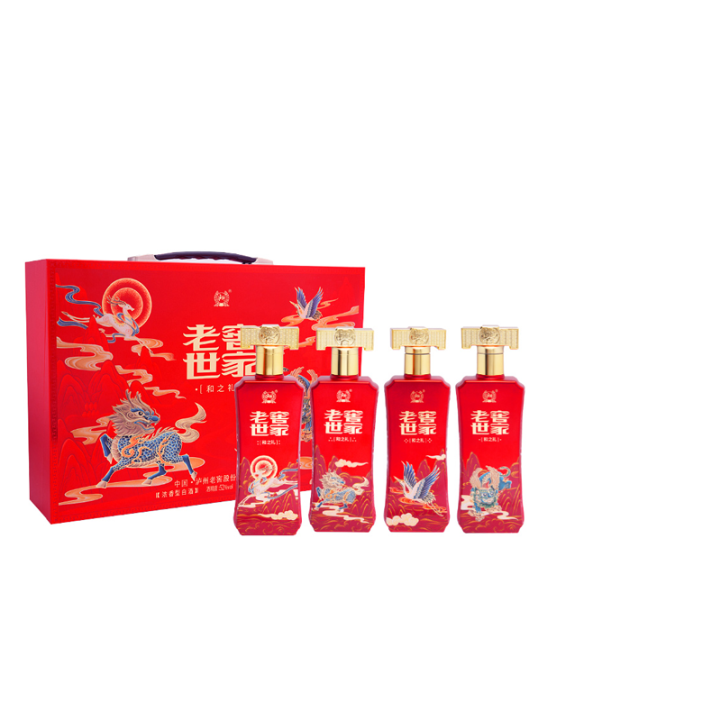 【酒厂直营】老窖世家和之礼酒 52度 500ml*4 泸州老窖官方旗舰店