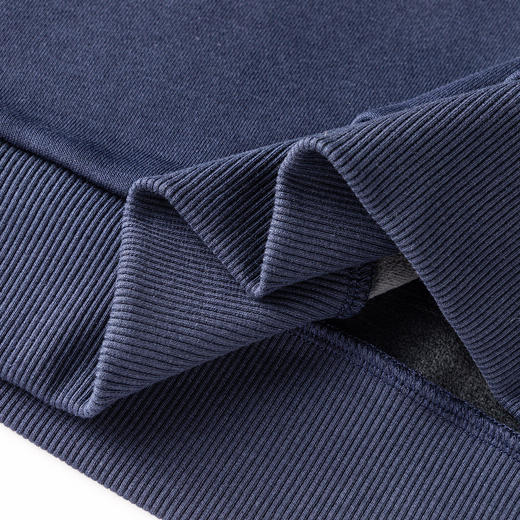 【加绒加厚  蚕丝混纺】罗蒙秋冬男装加绒卫衣男士休闲百搭保暖卫衣男长袖T恤 商品图7