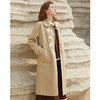Famecoco长款牛角扣呢子大衣女冬毛呢外套FAB8AQ005 商品缩略图1