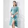“刚柔并济” J20183885A颈袖添香季时尚OL优雅气质职场装包臀裙修身女士连衣裙七分袖 商品缩略图0