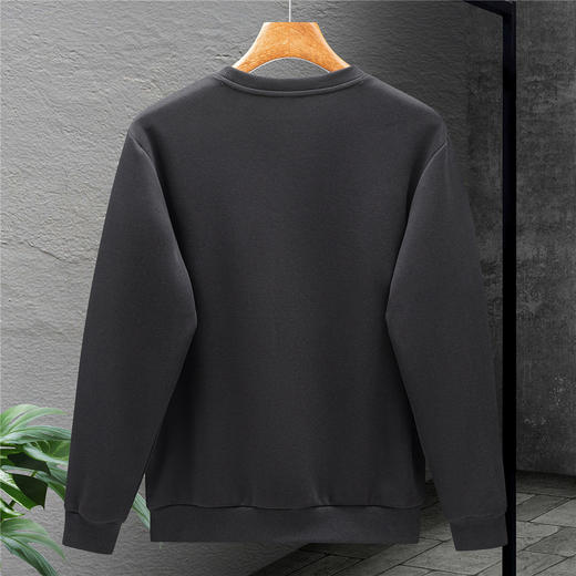 【加绒加厚 蚕丝混纺】罗蒙秋冬男装卫衣口袋款户外运动加绒卫衣男秋冬款加绒保暖男卫衣 商品图3