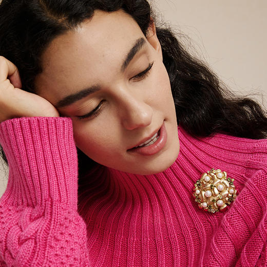 Garden of Eden 伊甸园系列 | 伊甸园繁花圆形胸针 商品图1