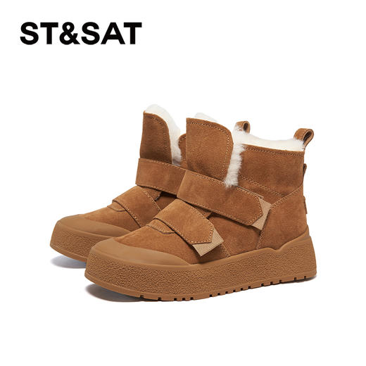 星期六魔术贴包头厚底雪地靴SSC411A656 商品图5