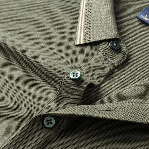 【7A抗菌】罗蒙春秋男装长袖POLO衫男士撞色领商务休闲打底长袖翻领男T恤 商品图10