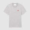 AMI 男士徽标刺绣棉质圆领短袖T恤 灰色 BFUTS001 724 055 商品缩略图0