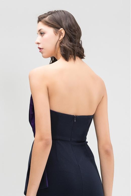 FEW MODA 蓝紫色抹胸礼服 13733 商品图3