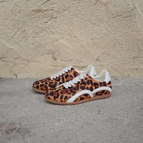 BIUCILI 原创设计棕色马皮复古德训鞋休闲鞋