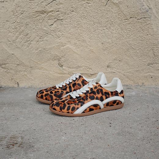 BIUCILI 原创设计棕色马皮复古德训鞋休闲鞋 商品图0