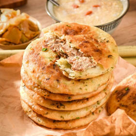 【邵万生】糟香肉馅饼400g*2袋（4片/袋）+糟香鲜肉包440g*2袋（4只/袋）