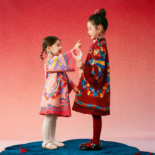 送花圃发卡 年衣童装女童旗袍唐装秋冬新款连衣裙儿童裙子加绒演出服礼服冬装（送花圃发卡） 商品图8