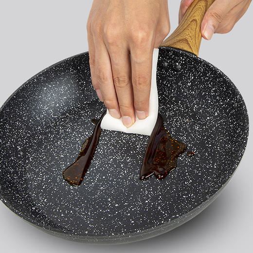 【内购专享】左家右厨 木纹柄系列不粘煎盘26cm 商品图2