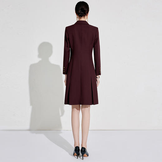 IWY/安可拉红秋季西装连衣裙法式复古风气质时尚双排扣职业连身裙WQ010 商品图3