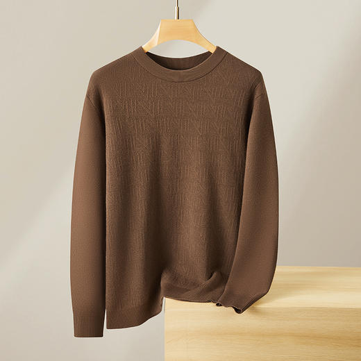 【羊毛】【加绒】【新款DX】大依优型大码男装加绒加厚羊毛衫毛衣针织套头圆领打底衫加肥加大男士 商品图2