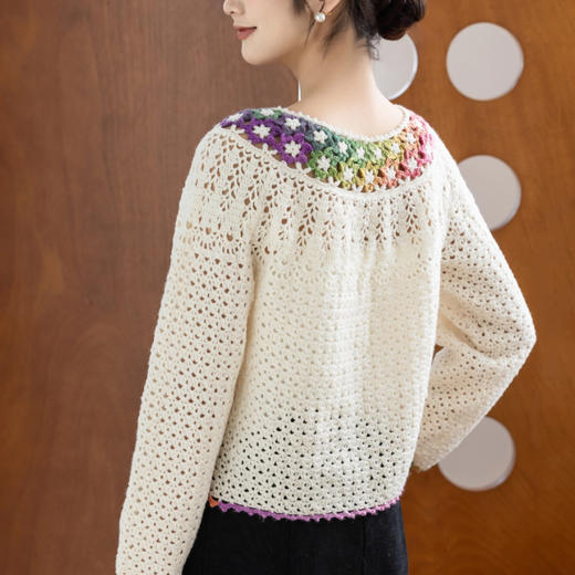 苏苏姐家梦斓圆领套头衫手工diy钩针编织衣服羊毛线团自制材料包 商品图3