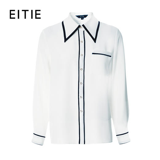 EITIE爱特爱撞色经典利落通勤百搭衬衫秋季新款C2409408 商品图5