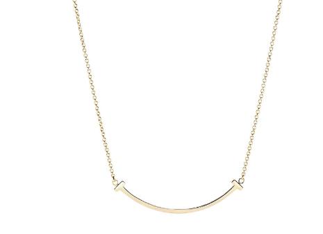 TIFFANY & CO.蒂芙尼 T-smile项链系列 笑脸18k金 项链 女款 小号  金色 商品图0