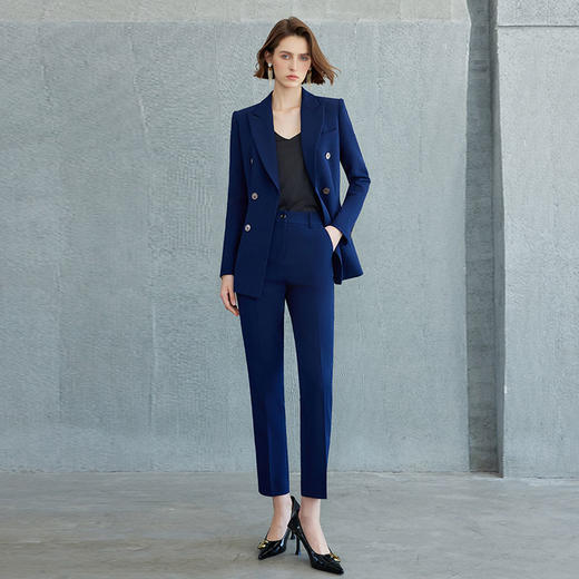 IWY/藏青色高端职业套装女气质高级感干练英伦风商务经理职场工装CP1934 商品图2