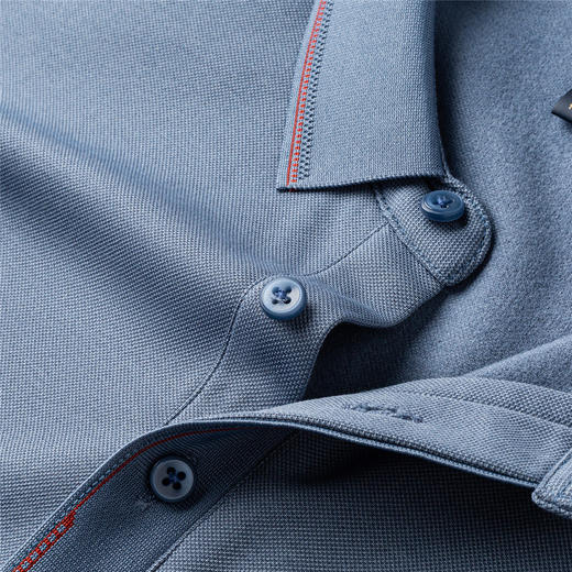 【羊毛蚕丝混纺 磨毛保暖】罗蒙秋冬男装长袖POLO衫男士商务休闲撞色领抗菌长袖t恤男 商品图11