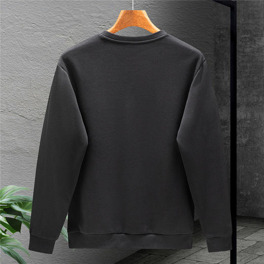 罗蒙春秋男装卫衣男士休闲百搭时尚凹凸字母卫衣男圆领套头T恤 商品图2