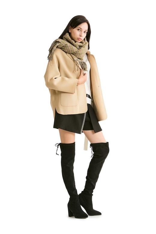 SUMMER & SAGE 复古感双面呢格纹围巾 842 商品图1