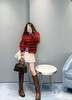 miu家敲好看的红色条纹羊毛毛衣开衫！ 商品缩略图4