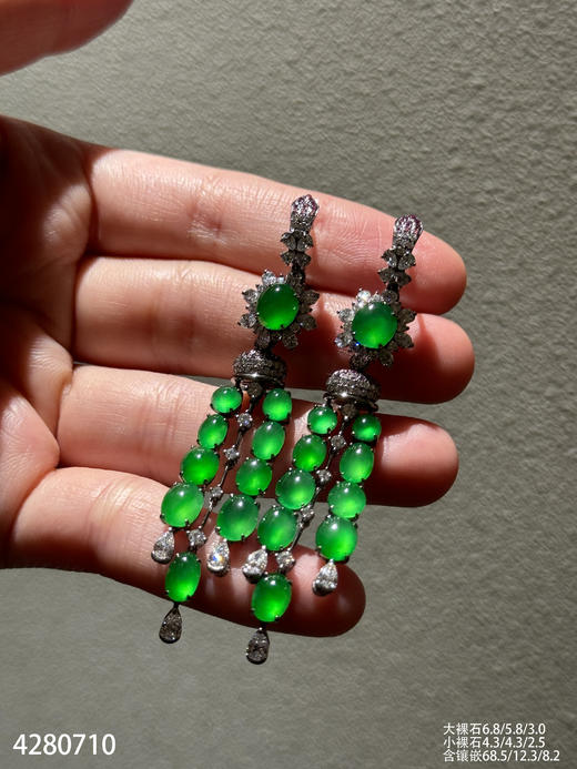 4280710 ，蛋面耳坠。具体价格微信咨询 商品图0