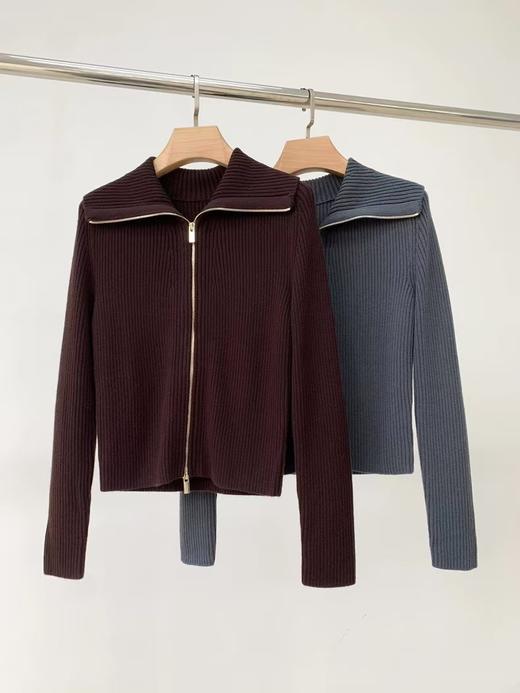 小禾！松弛且高及｜翻领/立领 羊毛花纱针织开衫毛衣【包邮/清仓不退换。 商品图1