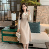 奢姿大码女装2025春季气质POLO领连衣裙胖妹妹小香风时尚拼接裙子9943855208 商品缩略图0
