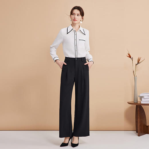 EITIE爱特爱撞色经典利落通勤百搭衬衫秋季新款C2409408 商品图1