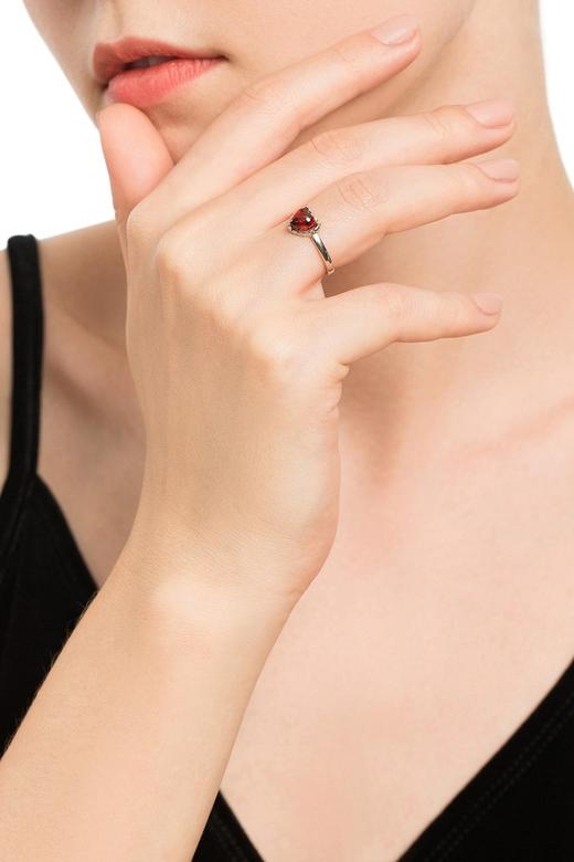 NOIR 红色锆石心形指环 999 商品图0