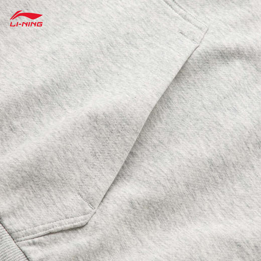 李宁卫衣男都市学院风时尚刺绣宽松连帽运动上衣AWDU615 商品图6