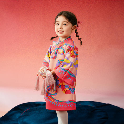 送花圃发卡 年衣童装女童旗袍唐装秋冬新款连衣裙儿童裙子加绒演出服礼服冬装（送花圃发卡） 商品图10