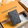 LouIs VUITTON 标志印花短款双折 涂层帆布 钱包 男款 黑色（CB） 商品缩略图0