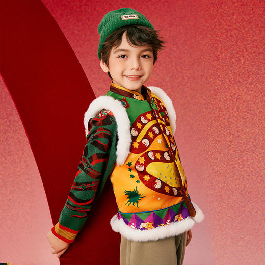 【开团】年衣 蛇年生肖棉马甲童装 时尚新款男女童冬季宝宝新中式背心拜年服唐装 商品图6