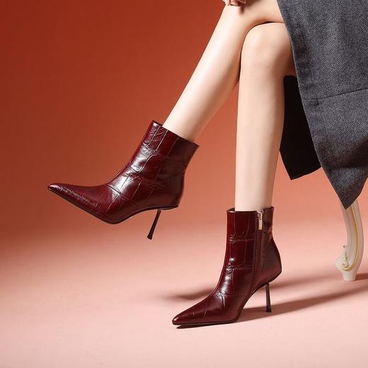 【预售7天】设计师款~秋冬季绝美高品，里外全皮气质女神小短靴XC&SL261 商品图0