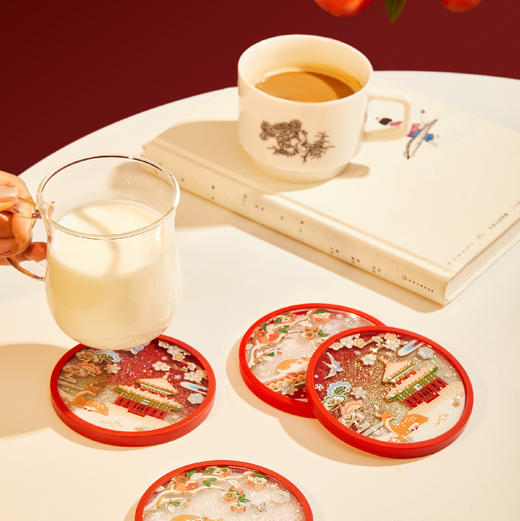【故宫家居】故宫的雪硅胶杯垫隔热垫茶托博物馆文创伴手礼新年礼物 商品图5