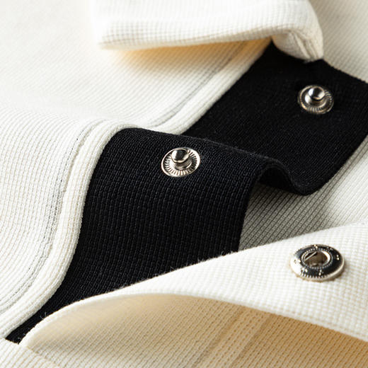 【7A抗菌 棉混纺】罗蒙春秋男装长袖POLO衫男士休闲百搭舒适星空格polo衫男长袖t恤 商品图8