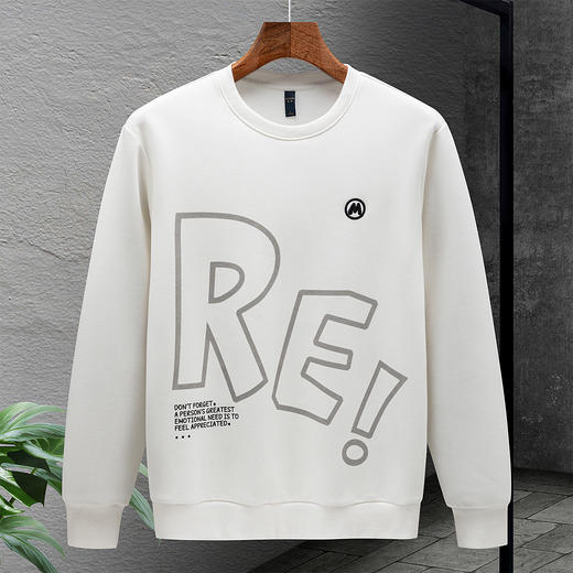 【7A抗菌 蚕丝混纺】罗蒙春秋男装卫衣绣花胸标男士卫衣春秋2024新款卫衣男 商品图4