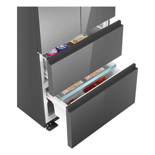 海尔485升全空间保鲜594mm专业超薄零嵌法式多门家用电冰箱一级能效彩晶玻璃面板BCD-485WGHFDB9GSU1 商品图3