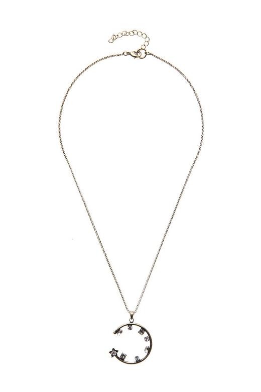 NOIR 几何圆环锆石项链 4163 商品图2