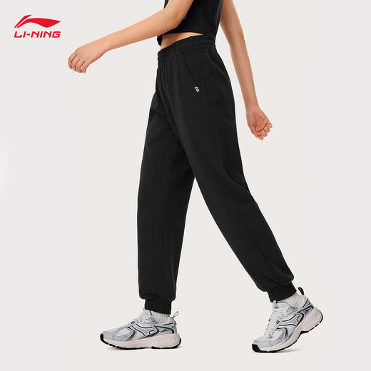 李宁卫裤女子运动裤都市透气舒适束脚学院风裤子AKLU566 商品图2