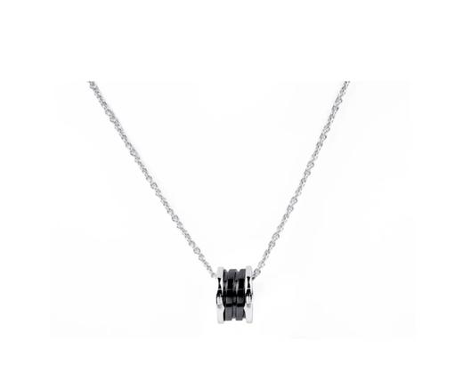 BVLGARI宝格丽 Save the Children慈善款系列 慈善款黑陶瓷镶 925银 项链 男女同款 商品图0