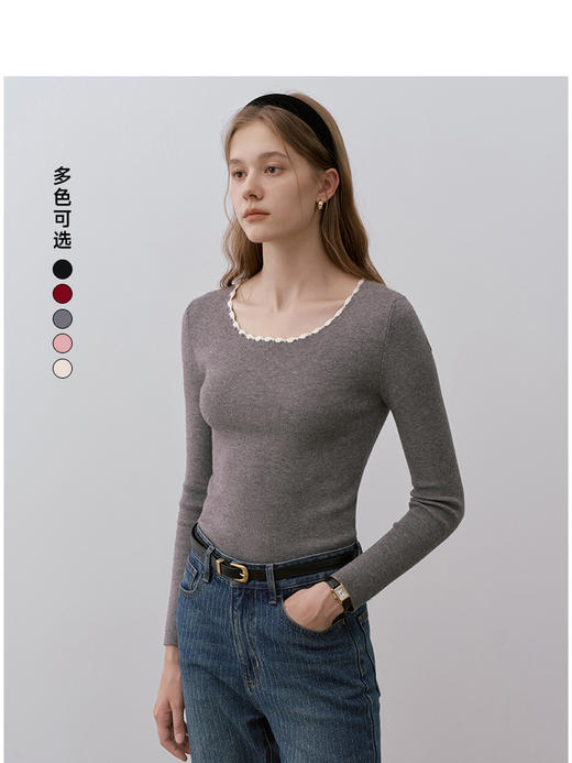 Teenie Weenie小熊字母毛衣女冬季毛衫TTKW248C52H 商品图0